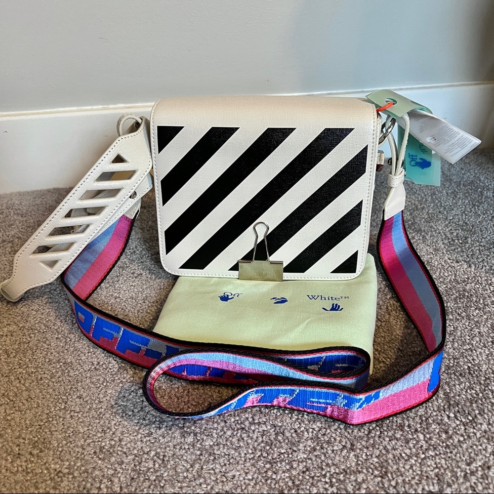 NWT Off-White Binder Diag Flap Bag